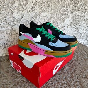 Nike Air Force 1 LV8 2 GS Grade School Dance Colorful Sneakers Size 5Y with Box